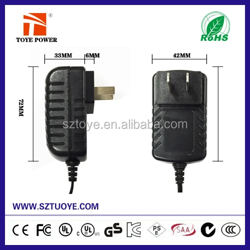 Ac DC адаптер питания 24 Вт 2A IP54 для камеры видеонаблюдения, 12 В DC адаптер питания