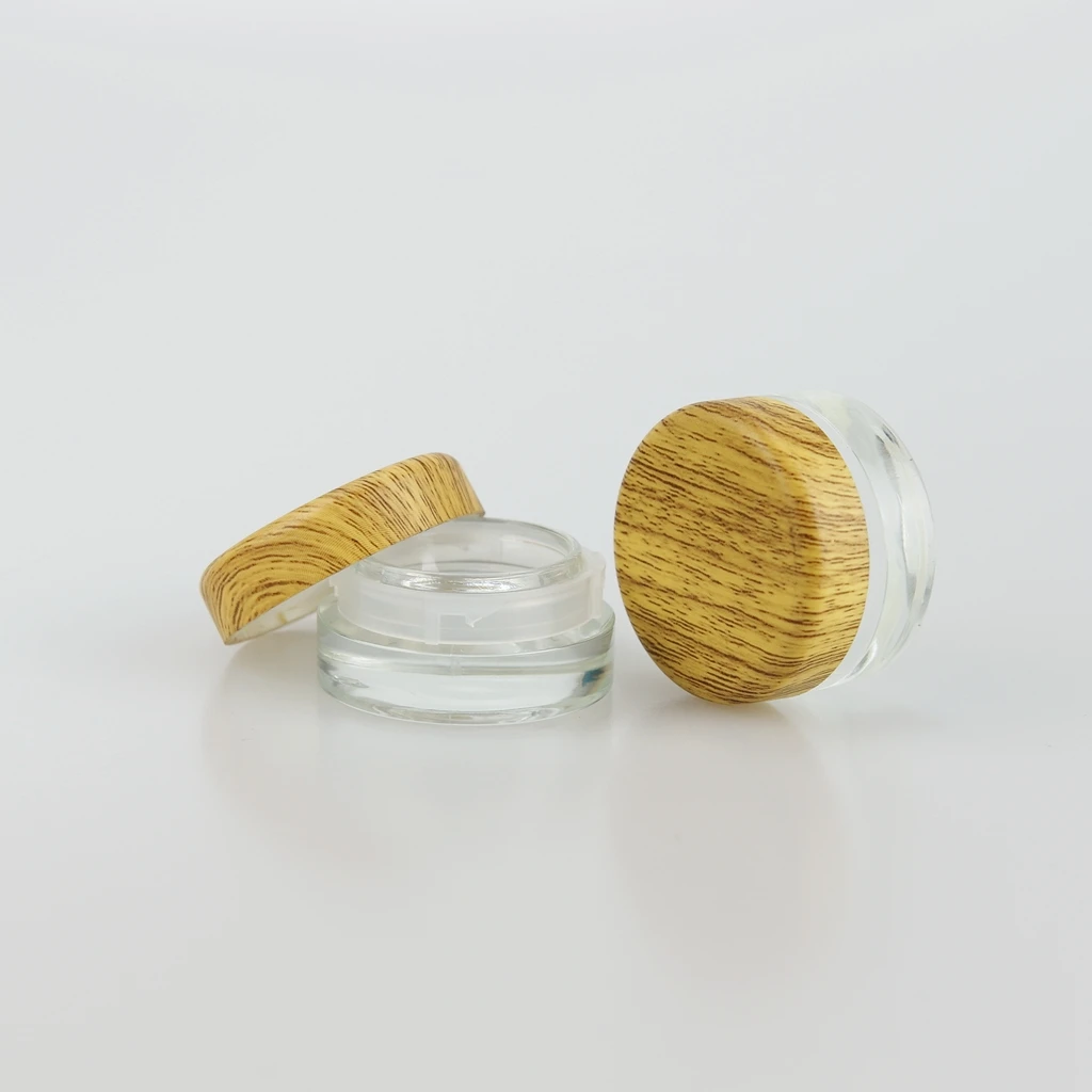 
New arrival 5ml 50ml 70ml 110ml custom child proof weed violet glass jar container with CRC cap/lid 