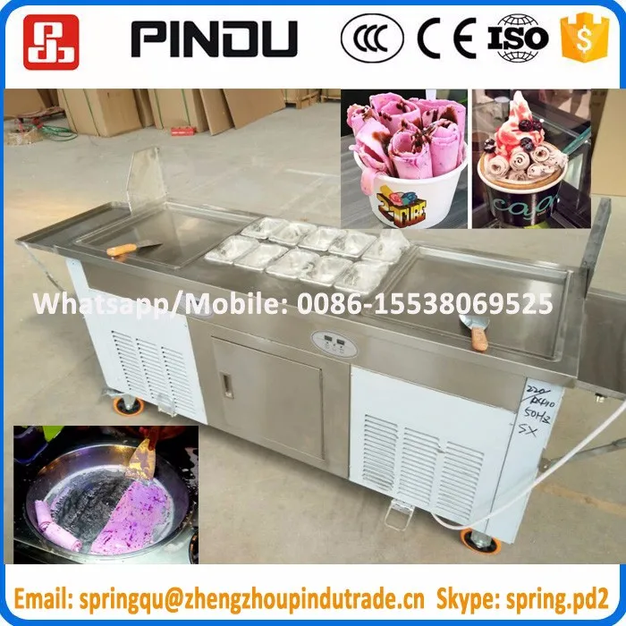 Thailand rolls double pan fried ice cream machine and  low price