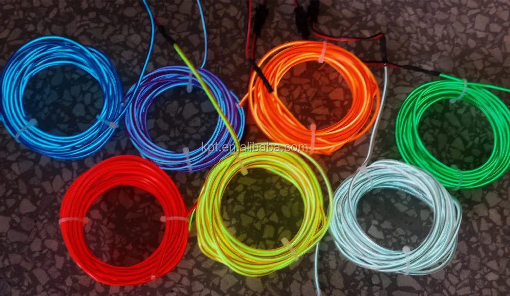 super light neon blue EL wire lighting sunglasses