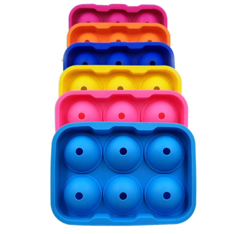 Оптовая продажа 6 ячеек силиконовая форма для изготовления шариков льда не содержит Бисфенол А