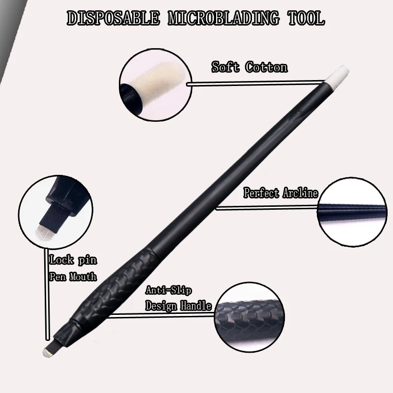  Лидер продаж одноразовая ручка для татуажа бровей Microblading 18U инструменты перманентного