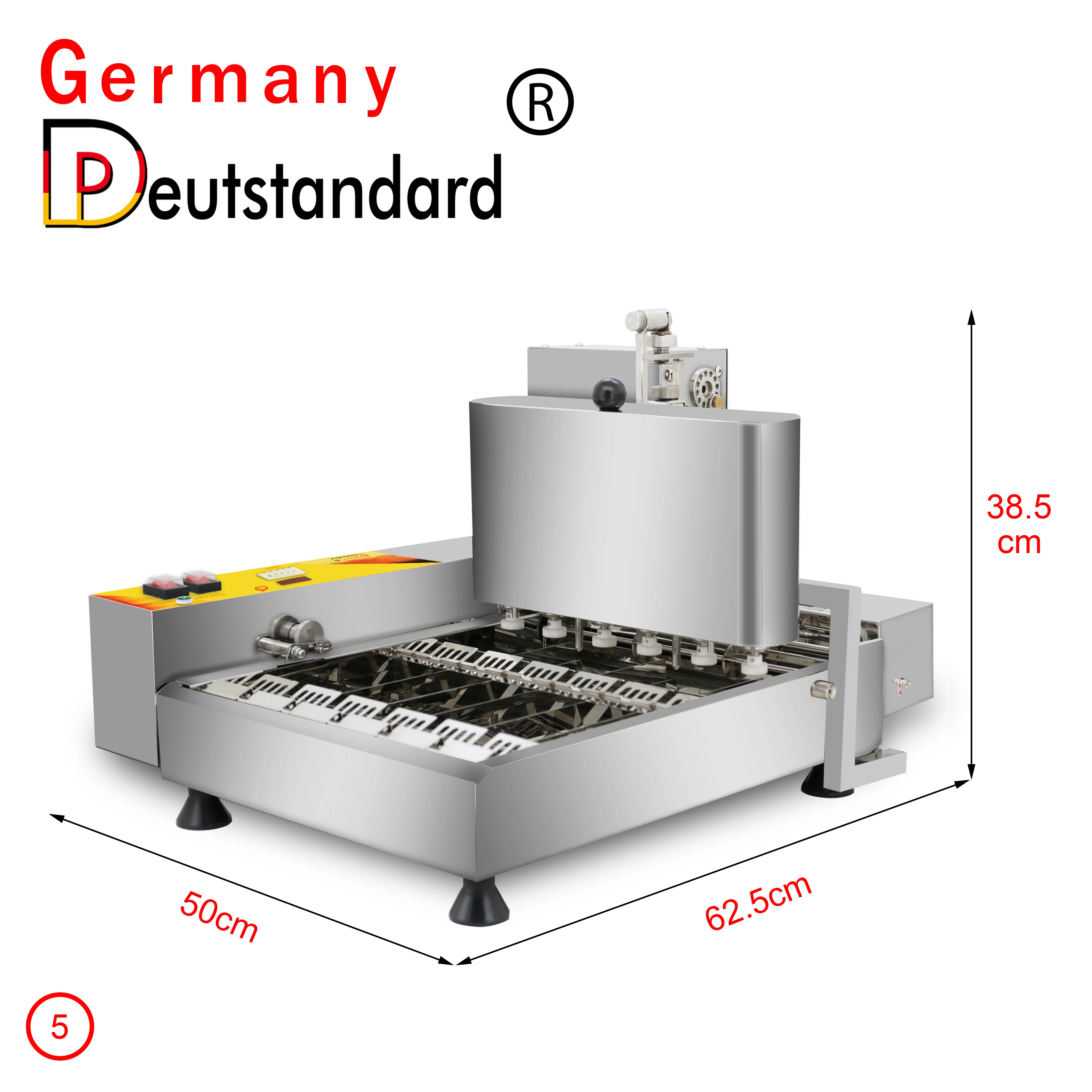 Коммерческие автоматическая пончик машина 6 рядов мини для изготовления пончиков с фритюрница с двумя решетками