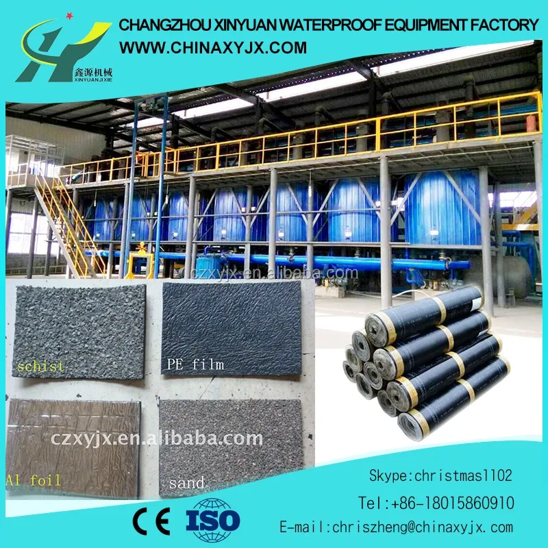 3mm/4mm SBS Modified Bitumen Waterproof Membrane Type Asphalt Roofing Felt Equipment