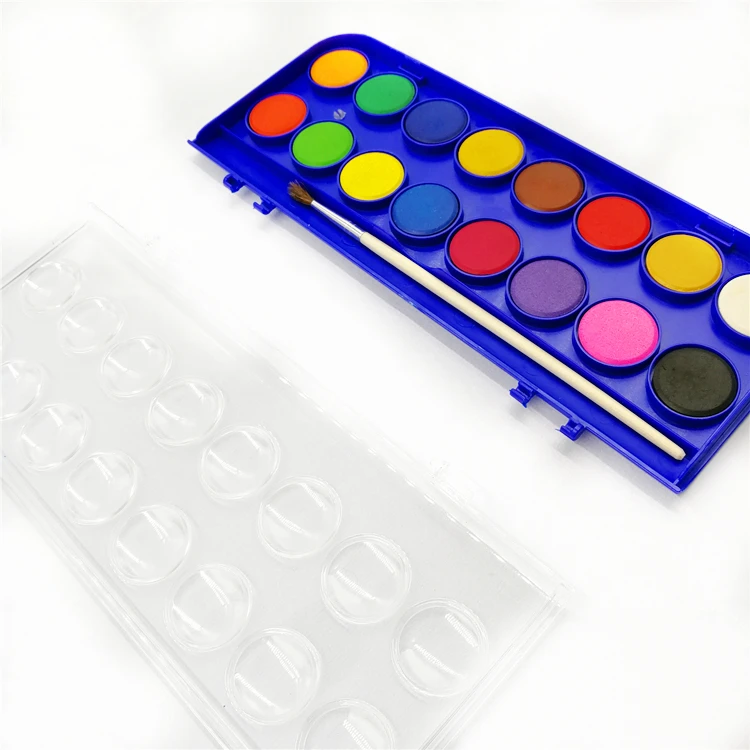 12/16/24/36 Colors China Suppliers New Products Transparent Plastic Box Solid Biangyo Water Color Watercolor Paint Set