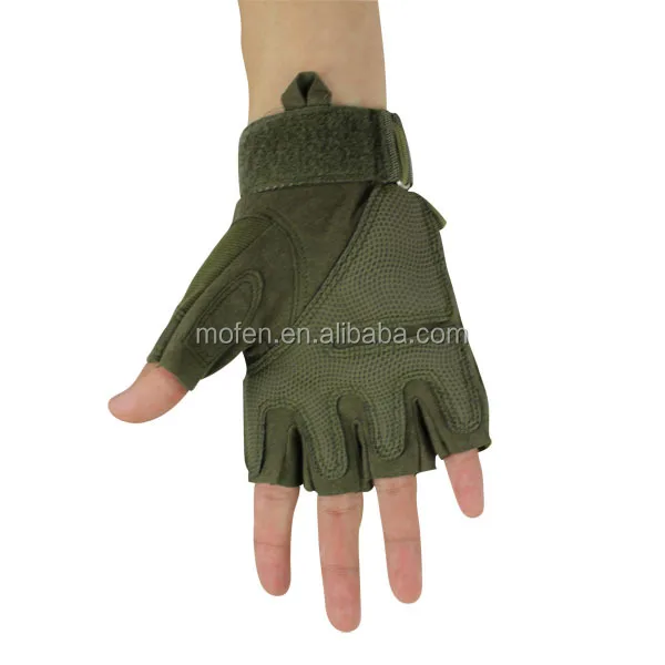2021 Black Tan Olive Green Half Finger Tactical Gloves