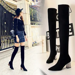 over knee boots tight black suede sexy over knee boots