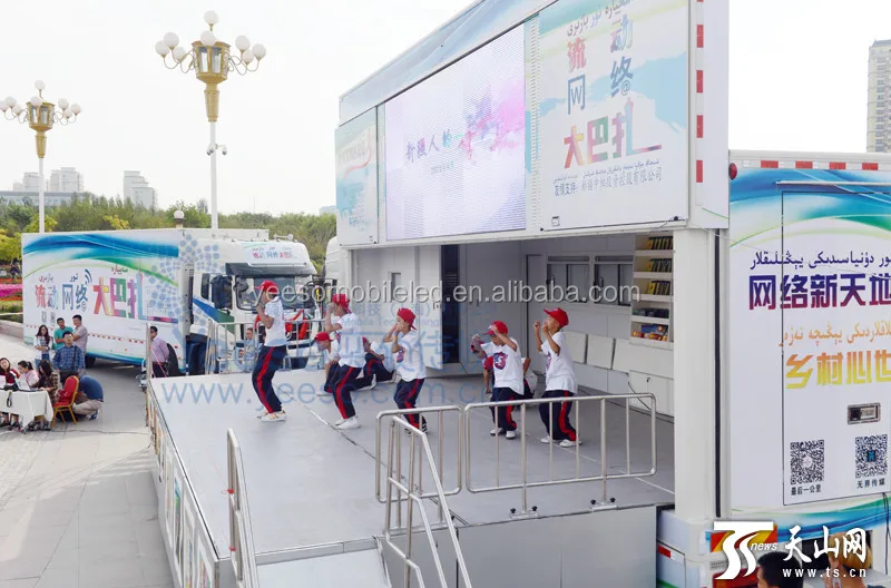 
stage truck, LED container YES-C40 for big events and road show, fresh forged in china factory 