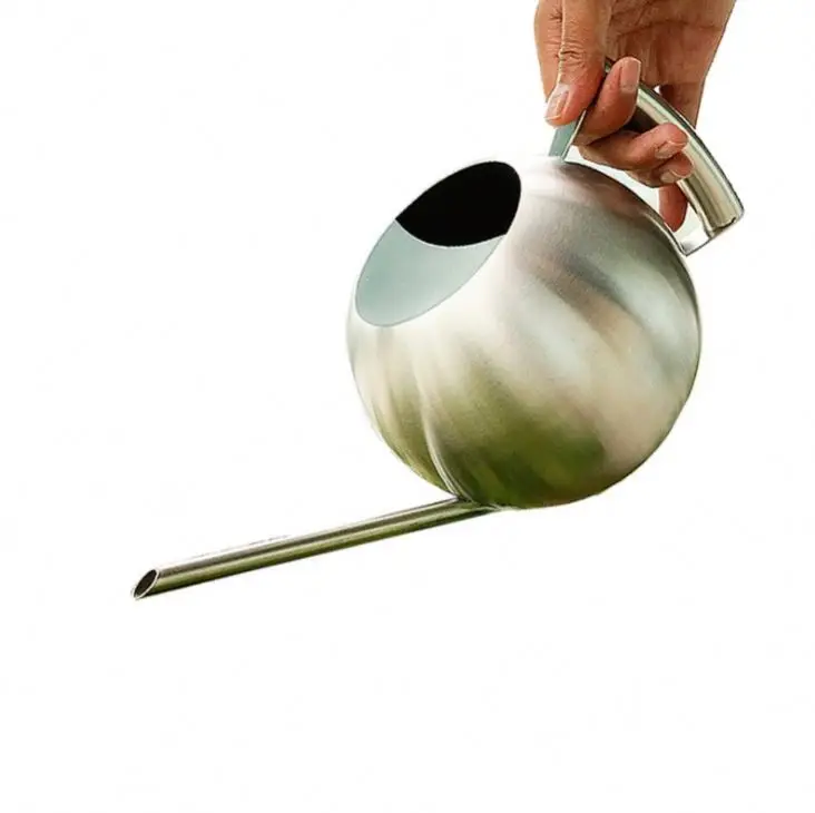 long mouth round kettle shape watering device garden tool household watering pot stainless steel watering can