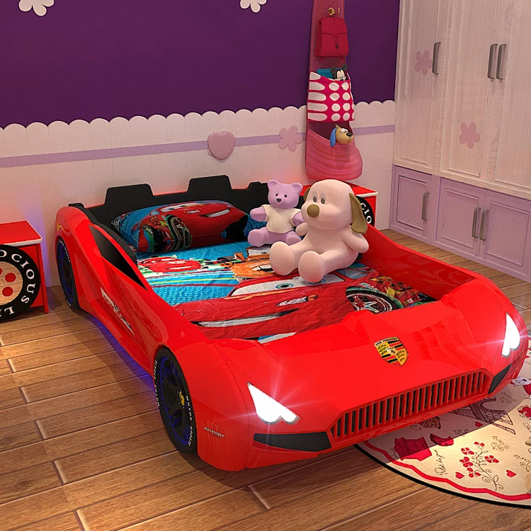 2019 New designs with cheap price kids race car bed