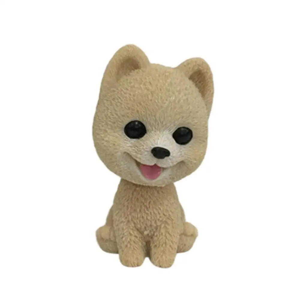 Lovely Handmade Resin Dog Bobble Head Car Decoration Nodding Resin Puppy Dog