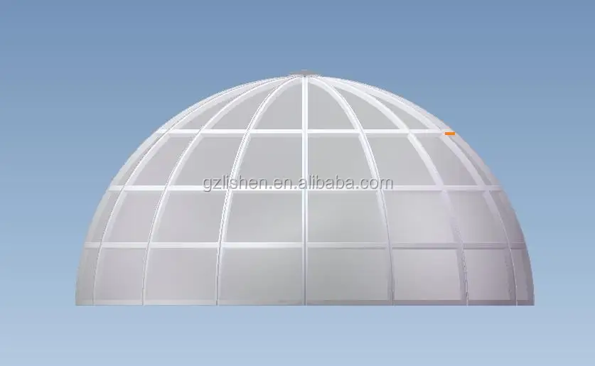 
custom-made large polycarbonate skylight dome with steel frame roof dome 
