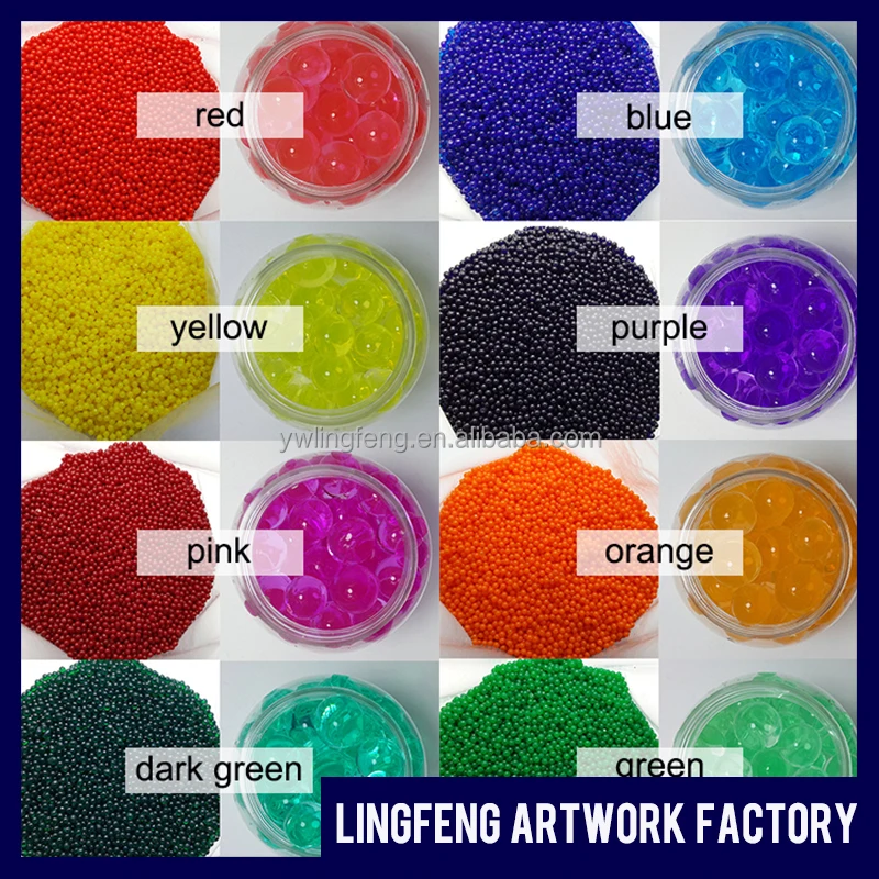 
LF-112-12 linkfun colorful crystal soil 2-2.5mm magic expanding gel beads 3d water beads crystal soil 