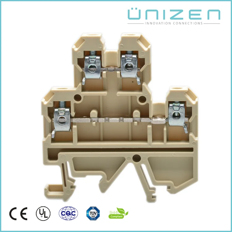 UNIZEN Дешевые Детали, Чтобы Продать 4мм2 Шина 4-х Терминальный Блок С CE SGS Сертификации