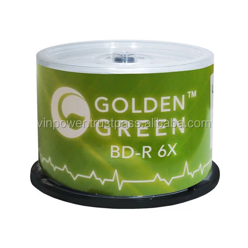 Золотой, зеленый, 6x25 Гб Логотип Топ BD-R 50 упаковок дисковые тормоза