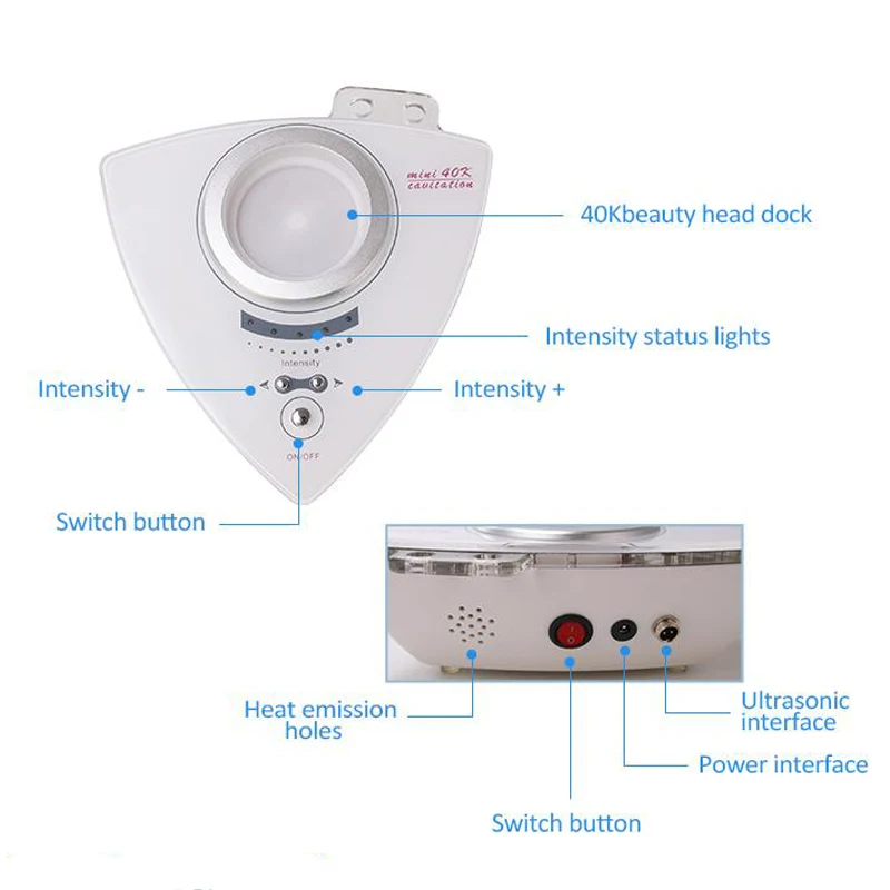 
Portable Beauty Equipment Mini 40K Cavitation Body Slimming Fat Reduction Machine 