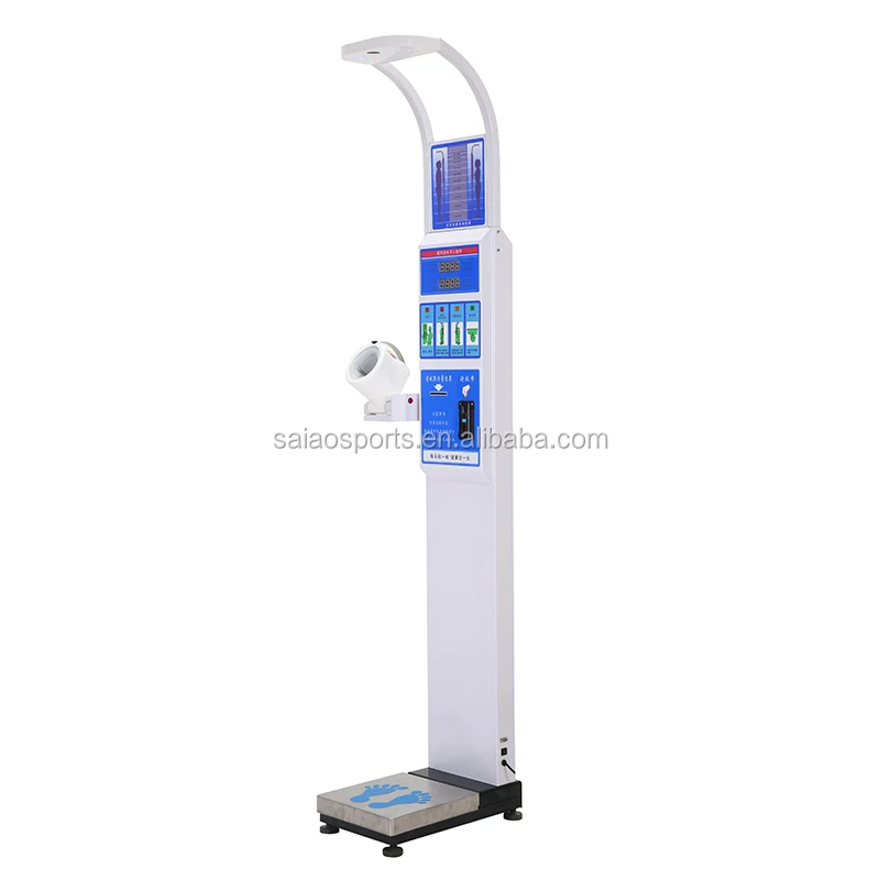 Ultrasonic multi-function body height/weight/blood pressure/ measuring machine, body physique test slot machine,scales
