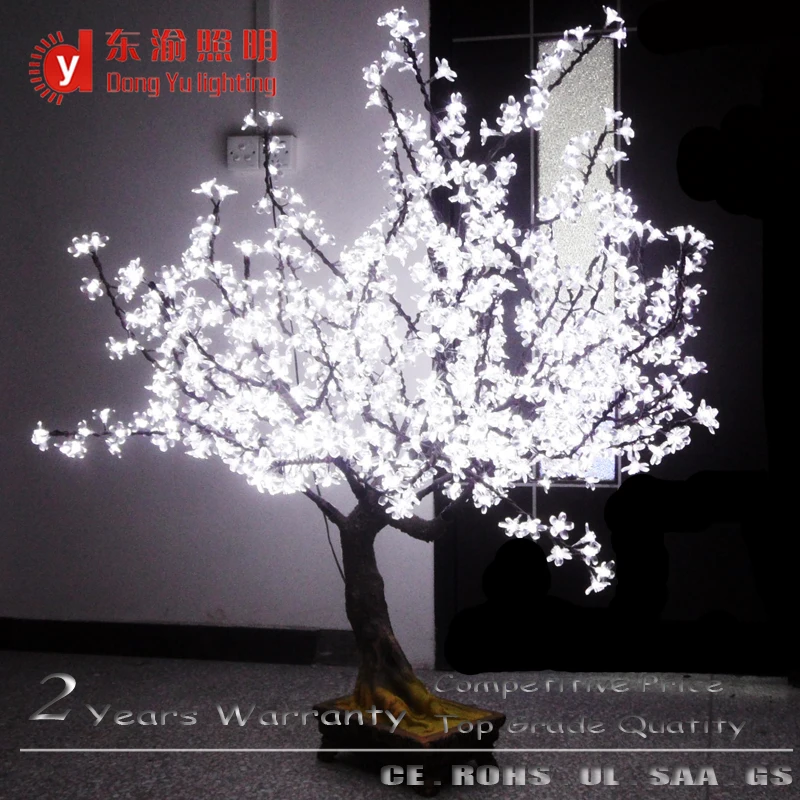2021 year all festival decoration pink led cherry blossom artificial pot bonsai tree light