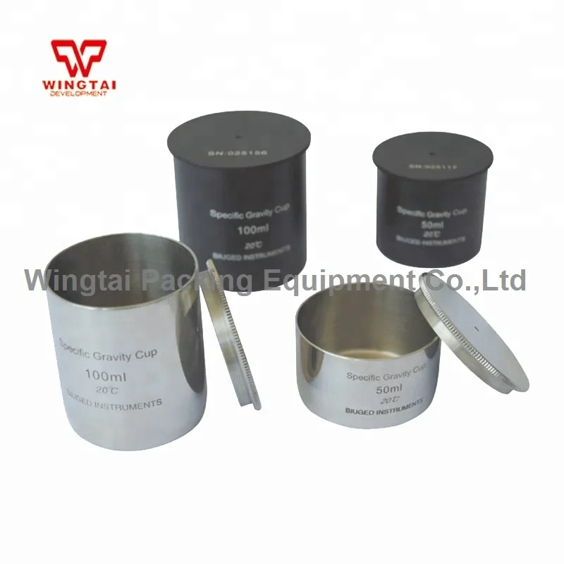 50ml, and 100ml Stainless Steel Specific Gravity Cup Density Cup