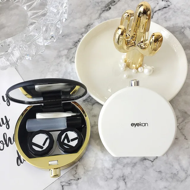 wholesale eyekan contact lens case fashion cosmetic contact lens case oem