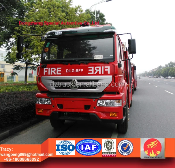 SINOTRUCK water tank fire truck, howo 8000liters fire fighting vehicle for sale