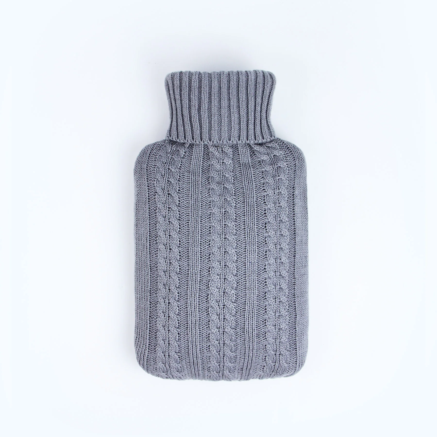 
2 litre hot water bottle red quality for pain with knitted cloth cover 