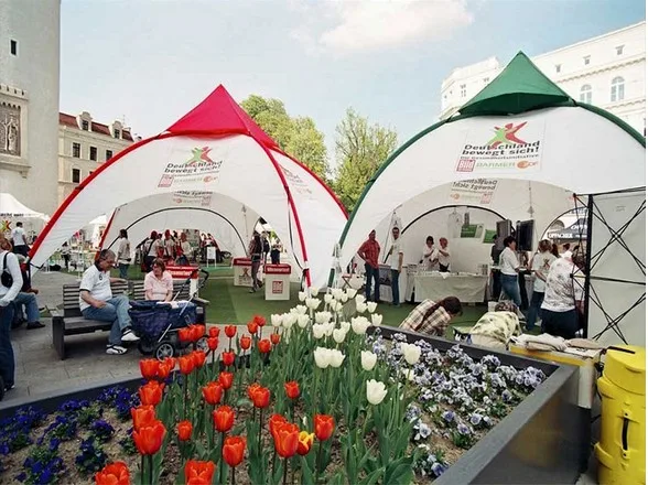 Aluminium Custom advertising Trade Show Outdoor 6*6m pop up folding Dome Tent for Promotion event gazebo canopy