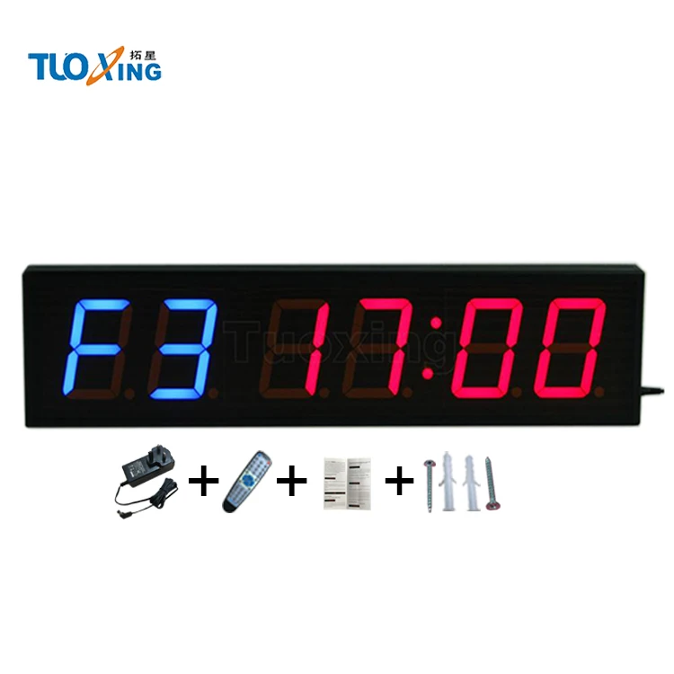 6 digit 4 inch LED large display interval timer crossfit timer fitness timer