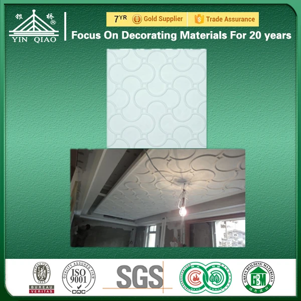 Hotel Villa Interior Decoration Gypsum Relief 3D Wall Ceiling Roofing Panel