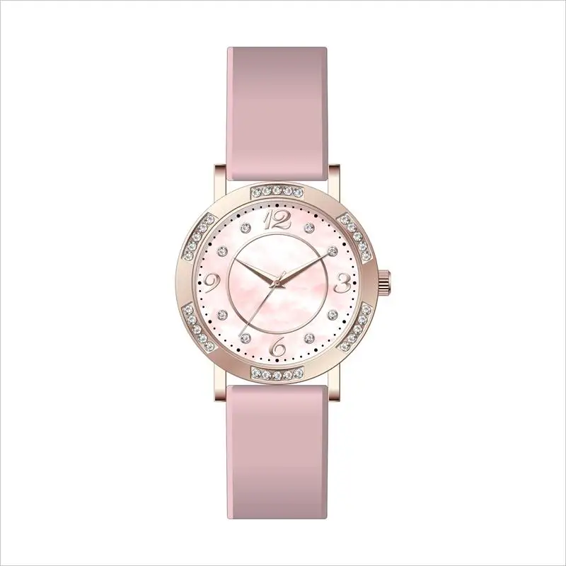 Elegance back protective japan movement women diamond watches