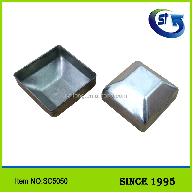 Square steel tubing end cap for steel tube