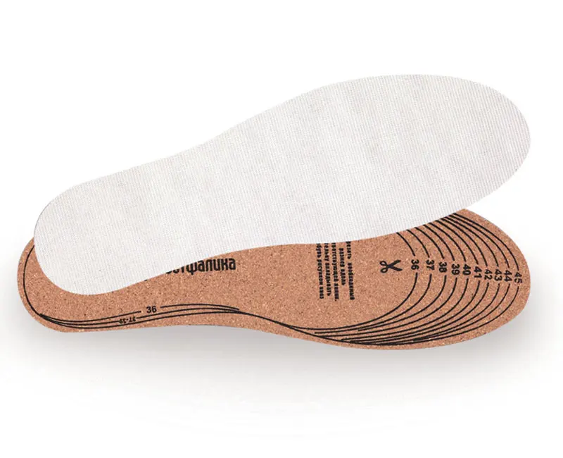 High quality shoe insole 1mm cork with felt insoles non-slip shoe insole