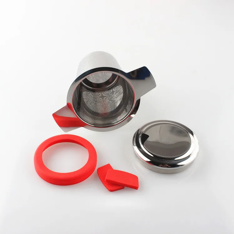 Wholesale Eco-Friendly  Stainless Steel Tea Infuser, Reusable Tea Strainer For Mugs&Teapot Bottle With Silicone Cover Lid