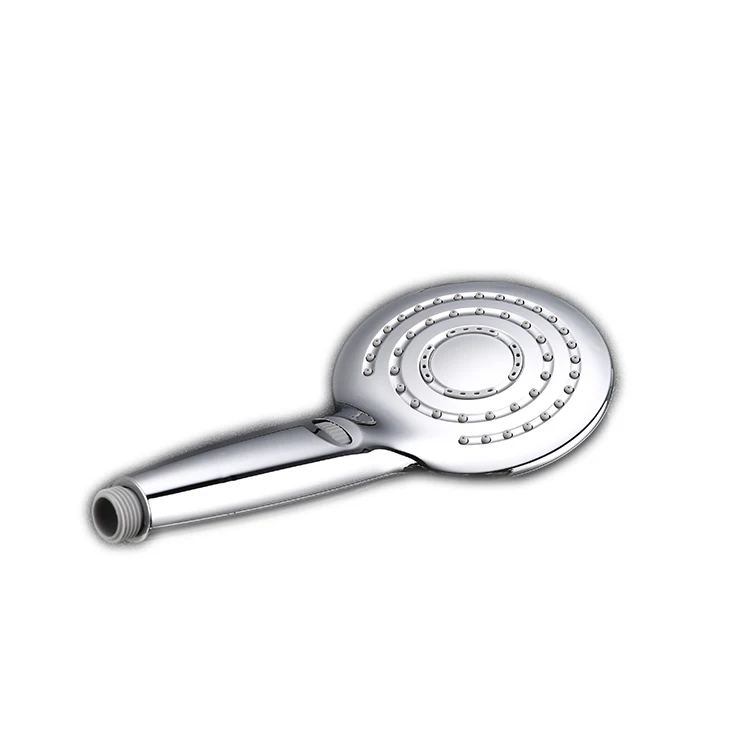
Hot Sale Low Moq Round three Function Chrome Plated Portable Rain Handheld abs Shower Head 