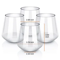 Customized logo promotional gifts great fit party cheer premium designs Tritan crystal clearly 14oz 16oz whisky glass set