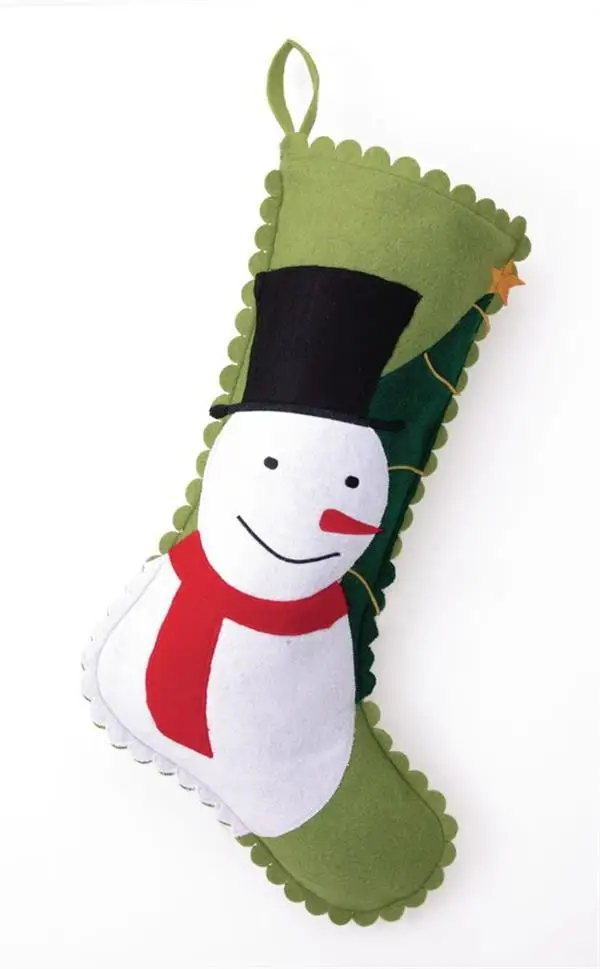 Handicraft Dog Bones Felt Christmas Stocking