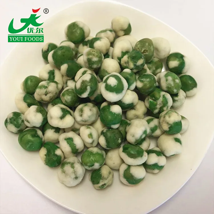 kosher certified coated white wasabi green peas snacks for sale