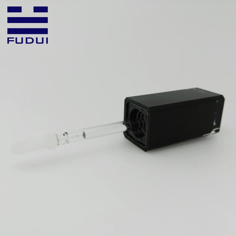 
High quality square clear empty black cap custom 5ml lip gloss tubes 