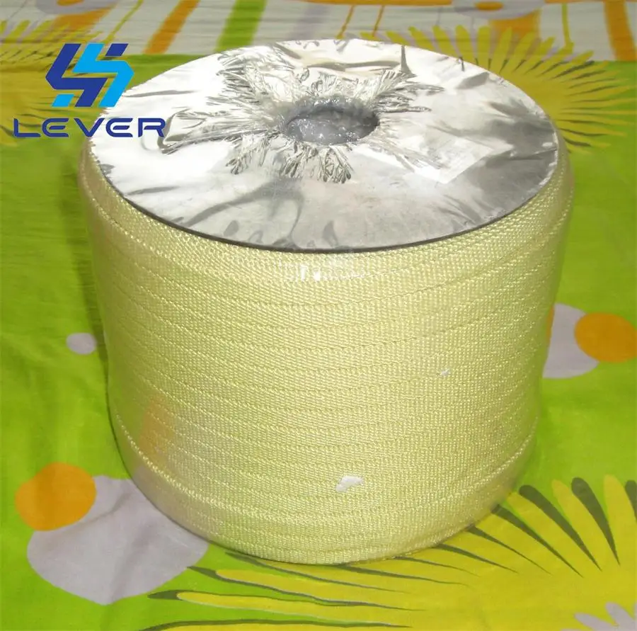 Square Round Braided Aramid Kevlar Rope tempered glass machine roller rope with High Strength 12*5.5mm