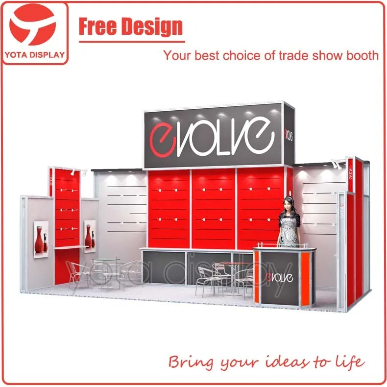 Yota 10x20 выставочная стойка с подвесным знаком стенд