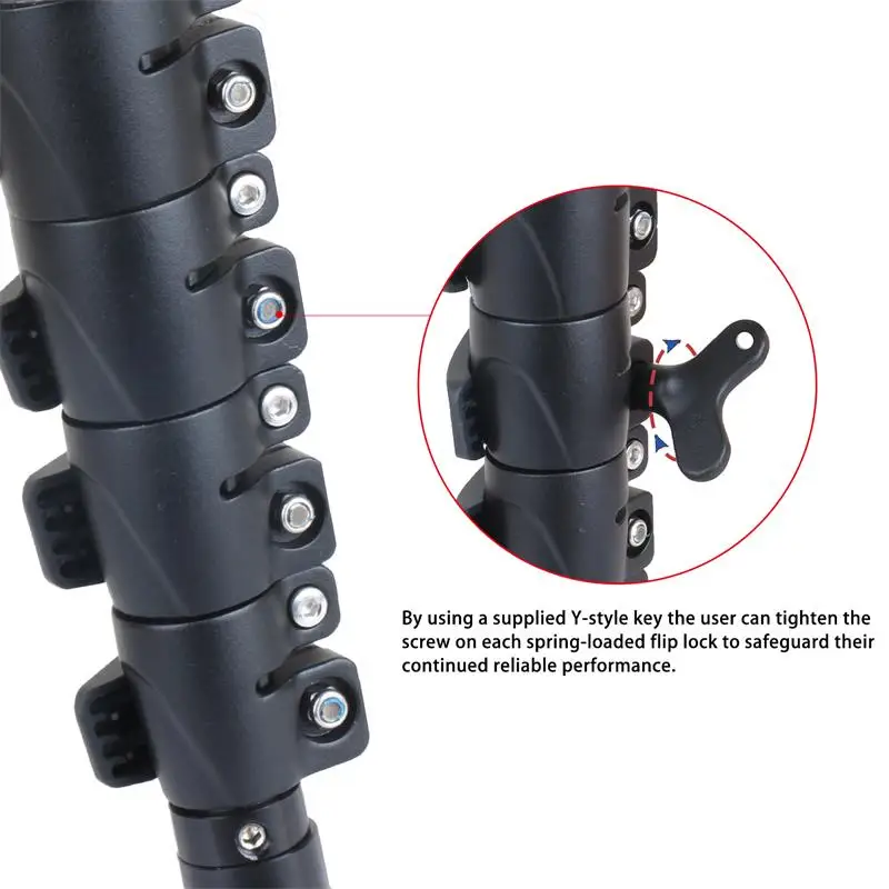 Cayer CF34DVH4 Camera Monopod for Professional Carbon Fiber Video Camera Flexible Tripod Fashional Monopod