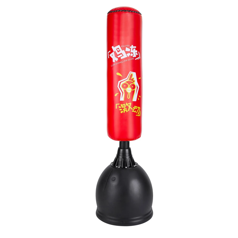 
custom logohigh quality hot sell free standing workout fitness gym training aqua heavy bob kickboxing handle punching bag stand 