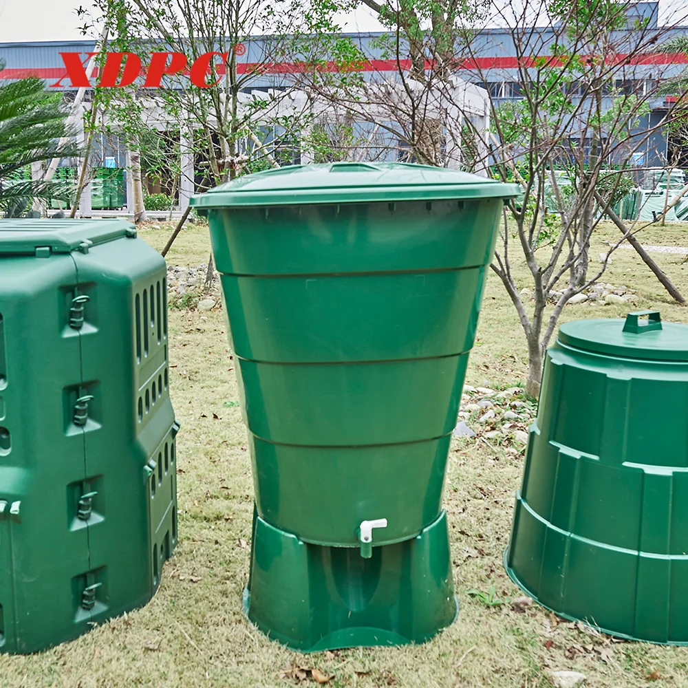 Japan malaysia uae johor 300 liter 200 litres plastic small rainwater storage tank rain barrel bucket with tap