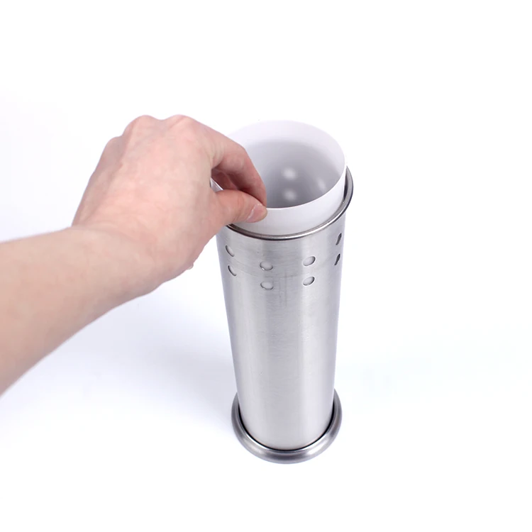 Matte toilet brush holder stainless steel cleaning tool Durable stainless steel bathroom toilet brush