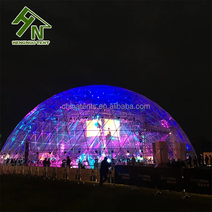 Modern wind-resistant and anti-seismic prefab geodesic dome for sale
