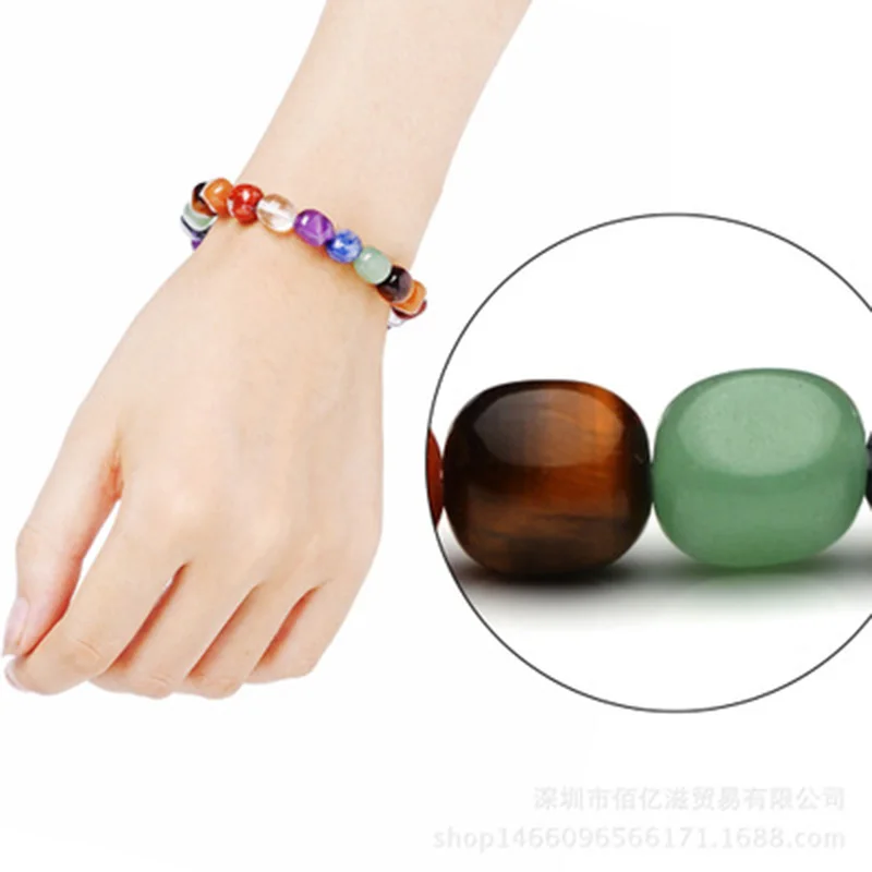 New Style Buddha Beads Natural Reiki Energy Stone 7 Chakras Yoga Bracelet