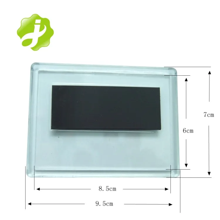 Wholesale cheap Blank Clear advertising Acrylic Fridge Magnets with photo insert