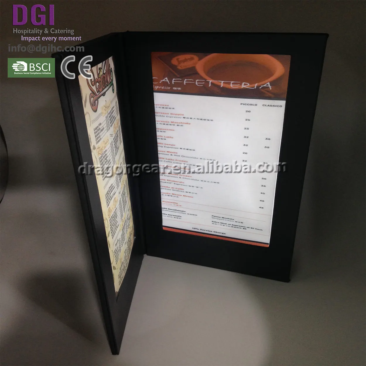 Wholesale Low Price Customized Led Menu Wine Electronic Lighted Menu Folder