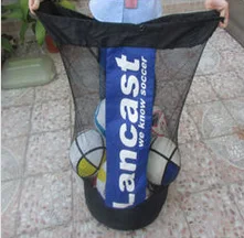 Drawstring mesh soccer ball bag