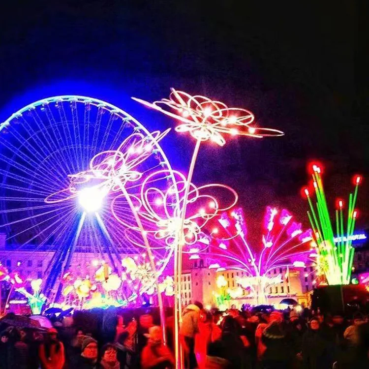 Large size outdoor led street  3D Butterfly Tree Motif Lights for holiday decoration